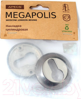Изображение товара Накладка на цилиндр Apecs Megapolis DP-C-0802-BN