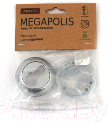 Изображение товара Накладка на цилиндр Apecs Megapolis DP-C-0802-CR