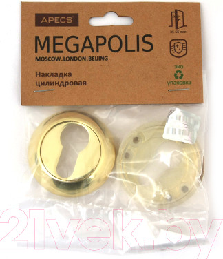 Изображение товара Накладка на цилиндр Apecs Megapolis DP-C-0802-G