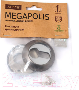 Изображение товара Накладка на цилиндр Apecs Megapolis DP-C-0802-GRF