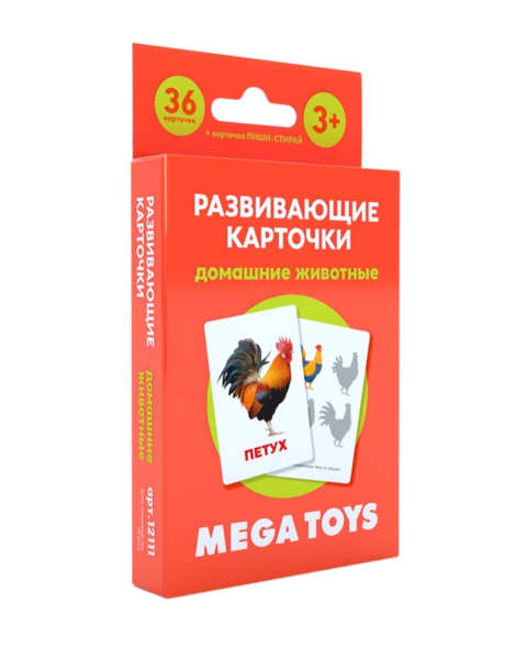 Изображение товара Развивающие карточки Mega Toys Домашние животные / 12111