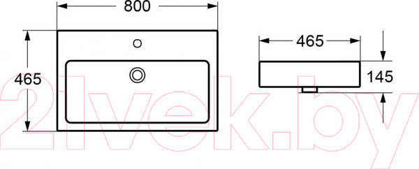 Изображение товара Умывальник Cezares CZR-MIL-80-LVB