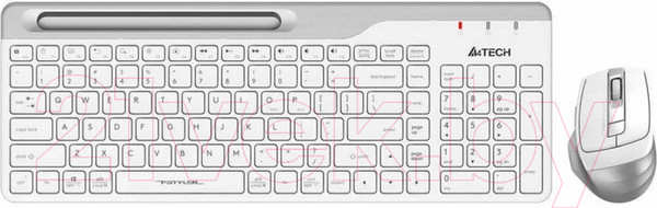 Изображение товара Комплект клавиатура и мышь A4Tech Wireless Desktop Fstyler FB2535C (Icy White)