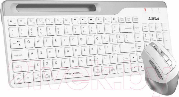 Изображение товара Комплект клавиатура и мышь A4Tech Wireless Desktop Fstyler FB2535C (Icy White)
