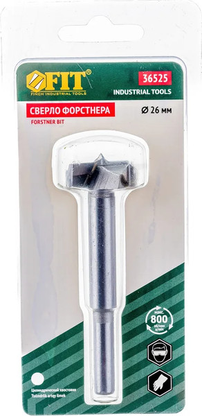 Изображение товара Сверло FIT Форстнера с карбидными вставками 26 мм / 36525