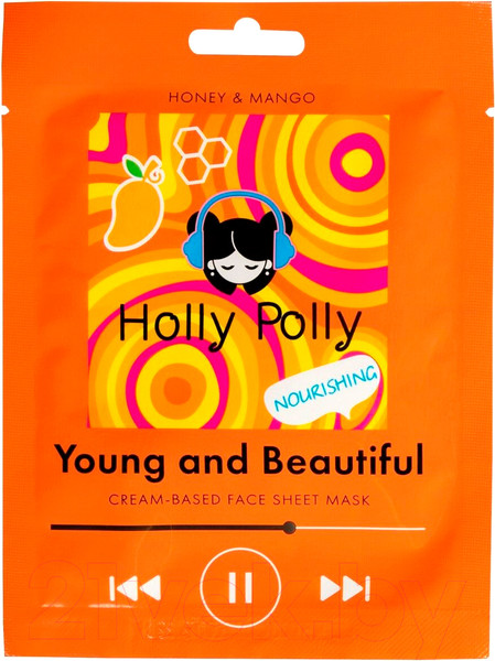Изображение товара Маска для лица тканевая Holly Polly Young And Beautiful с Медом и Манго (22г)