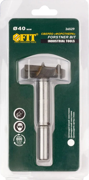 Изображение товара Сверло FIT Форстнера с карбидными вставками 40 мм / 36529