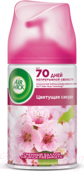 Изображение товара Сменный блок для освежителя воздуха Air Wick Pure Цветущая сакура до 70 дней свежести New (250мл)