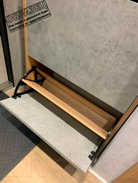 Изображение товара Тумба для обуви Горизонт Мебель Домино XXL (золотой крафт/белый)