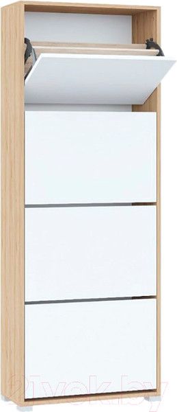 Изображение товара Тумба для обуви Горизонт Мебель Домино XXL (золотой крафт/белый)