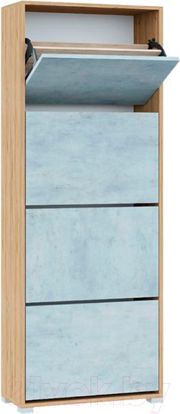 Изображение товара Тумба для обуви Горизонт Мебель Домино XXL (золотой крафт/бетон)