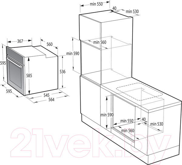 Изображение товара Электрический духовой шкаф Gorenje BSA6747A04X