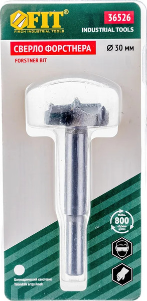 Изображение товара Сверло FIT Форстнера с карбидными вставками 30 мм / 36526