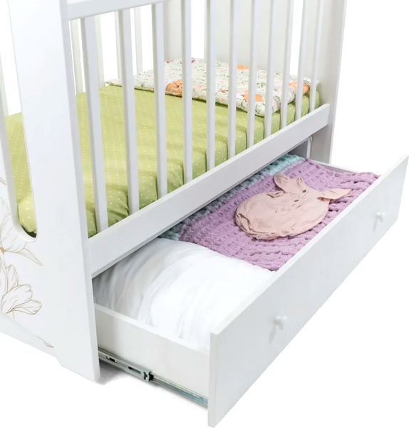 Изображение товара Детская кроватка Sweet Baby Sofia маятник с ящиком (белый)