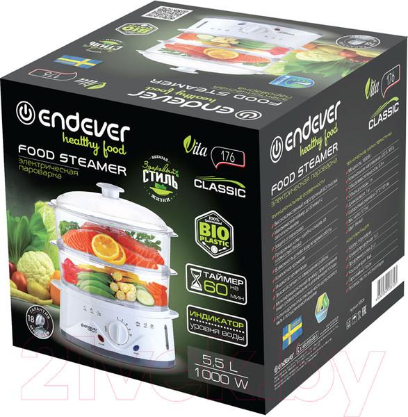 Изображение товара Пароварка стационарная Endever Vita-176 (белый)