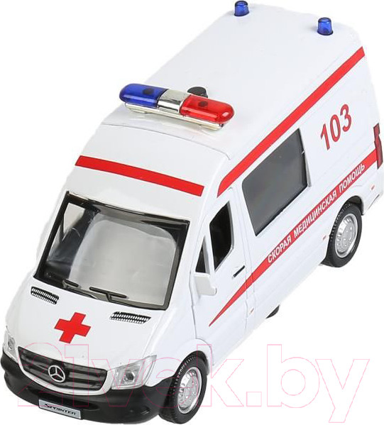 Изображение товара Автомобиль игрушечный Технопарк Mercedes-Benz Sprinter Скорая / SPRINTERVAN-14SLAMB-WH