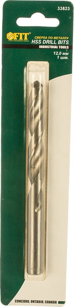 Изображение товара Сверло FIT HSS Полированное в блистере 12мм / 33823