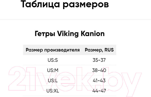 Изображение товара Гамаши туристические VikinG Kanion / 850/20/3723-0009 (M, черный)