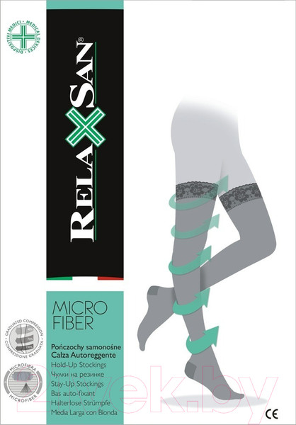 Изображение товара Чулки компрессионные RelaxSan Microfiber 870М, 140 den, I кл.к. (18-22 mmHg, р.4, т.бежевый)