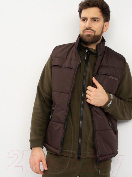 Изображение товара Жилет для охоты и рыбалки Huntsman Беркут Дюспо коричневый (р-р 52-54/182)