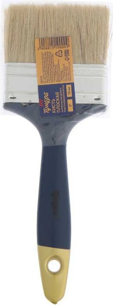 Изображение товара Кисть малярная Tundra Плоская натур. щетина пластиковая рукоятка 3 75мм / 881519