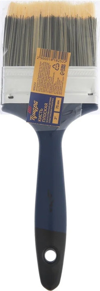 Изображение товара Кисть малярная Tundra Плоская Искусственная щетина 3" 75мм / 1818252