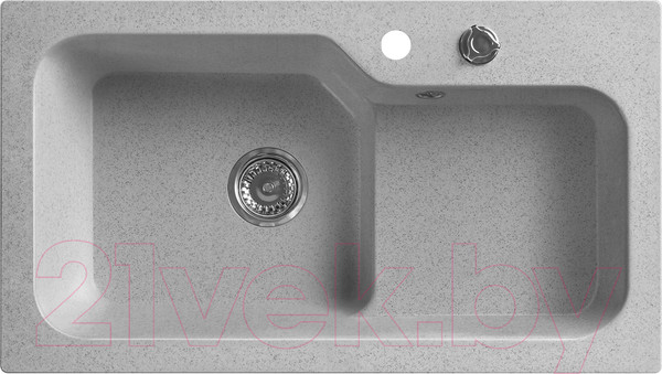 Изображение товара Мойка кухонная Belux SG-REC-HALF-8045-01 (олово светло-серый)