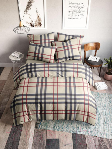 Изображение товара Комплект постельного белья Веселина Бербари 1.5сп / 10399-1+10333-5 (50х70)