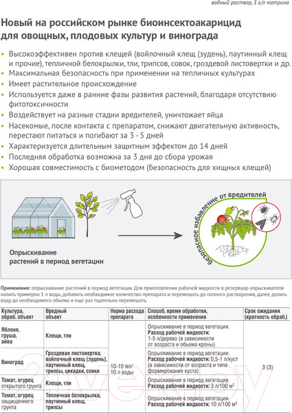 Изображение товара Инсектицид Avgust МатринБио (45мл)