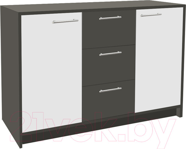 Изображение товара Тумба Артём-Мебель Оптима СН 111.01 (белый/графит)