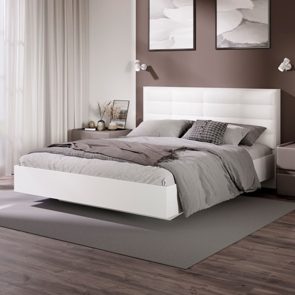 Изображение товара Двуспальная кровать ТриЯ Агата тип 1 160x200 (белый)