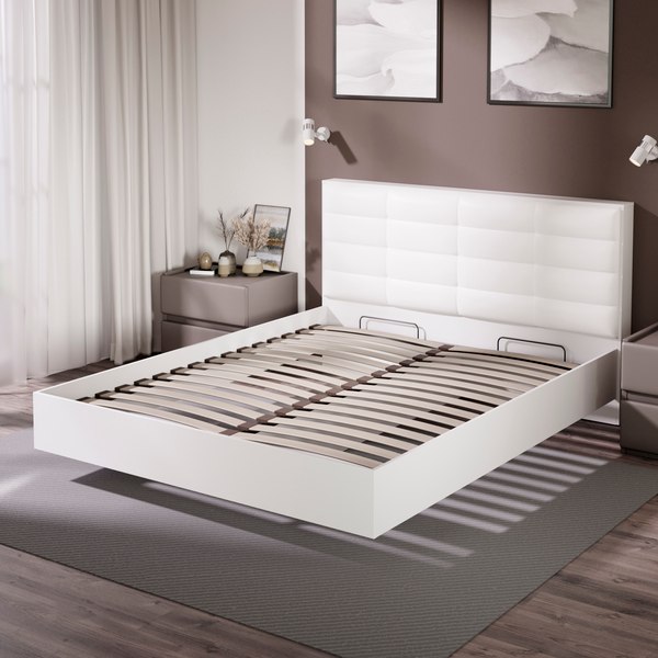 Изображение товара Двуспальная кровать ТриЯ Агата тип 1 160x200 (белый)