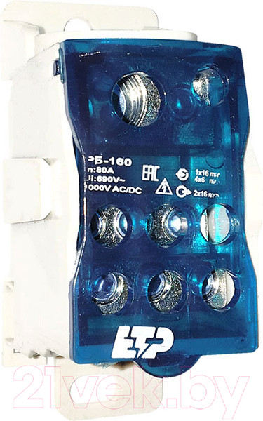Изображение товара Распределительный блок на DIN-рейку ETP РБ-160 1П 160А / 68809