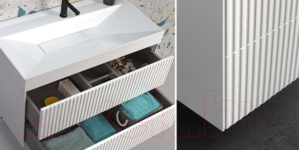 Изображение товара Тумба под умывальник Belux Сиртаки НП 60-02 (1, белый глянцевый)