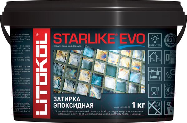 Изображение товара Фуга эпоксидная Litokol Эпоксидная Starlike Evo 130 (1кг, ардезия)