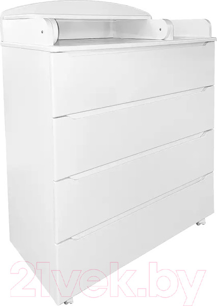 Изображение товара Комод пеленальный INDIGO Style 800/4 с узким пеленальным столиком (белый)