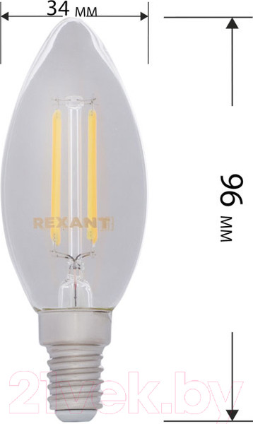 Изображение товара Лампа Rexant Свеча 604-088