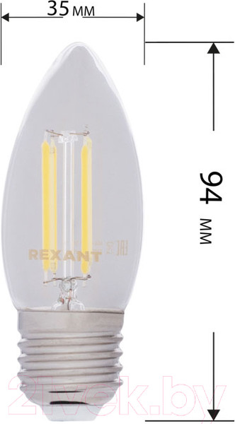Изображение товара Лампа Rexant Свеча 604-093