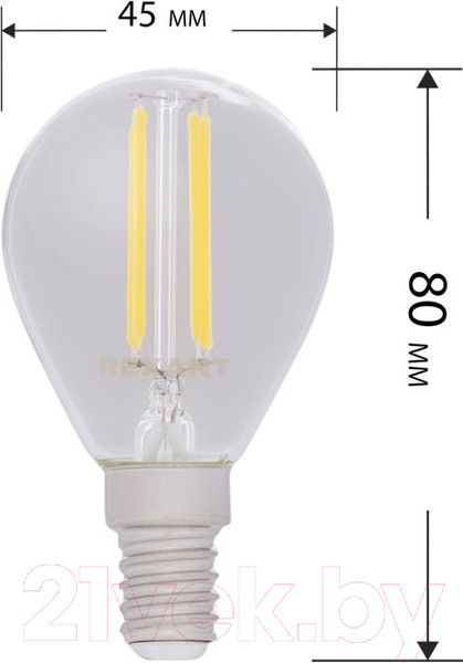 Изображение товара Лампа Rexant Шарик 604-121