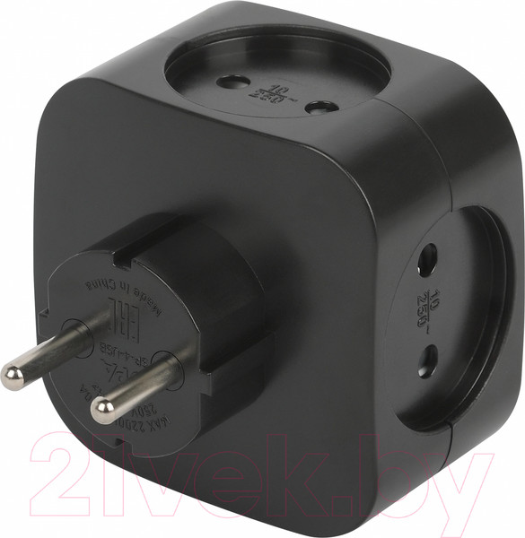 Изображение товара Электроразветвитель ЭРА SP-2-USB-W / Б0049536 (черный)
