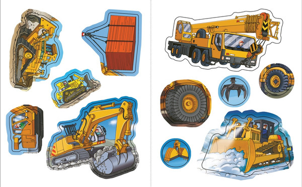 Изображение товара Развивающая книга Махаон Строительные машины с наклейками, мягкая обложка