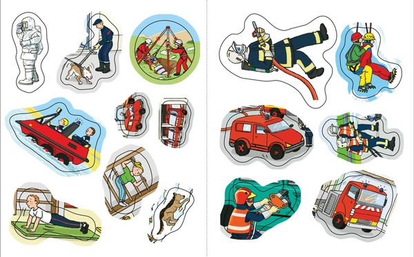 Изображение товара Развивающая книга Махаон Спасательные службы с наклейками, мягкая обложка (Мишле Сильви)
