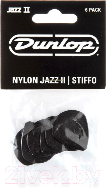 Изображение товара Набор медиаторов Dunlop Manufacturing Nylon Jazz II 47P2S (6шт)