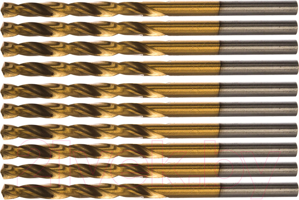 Изображение товара Набор сверл FIT HSS Титановое покрытие 4.0мм / 34140 (10шт)