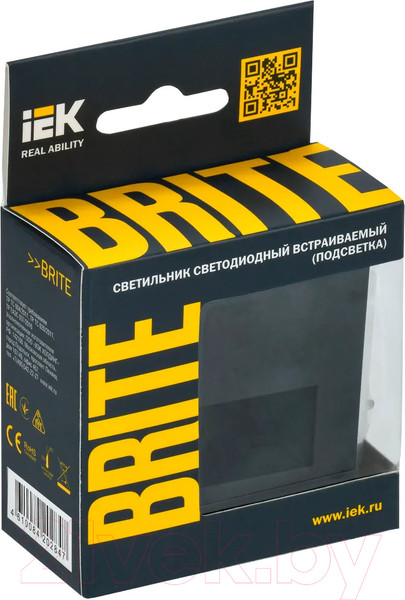 Изображение товара Встраиваемая подсветка IEK Brite BR-FL20-K02 (черный)