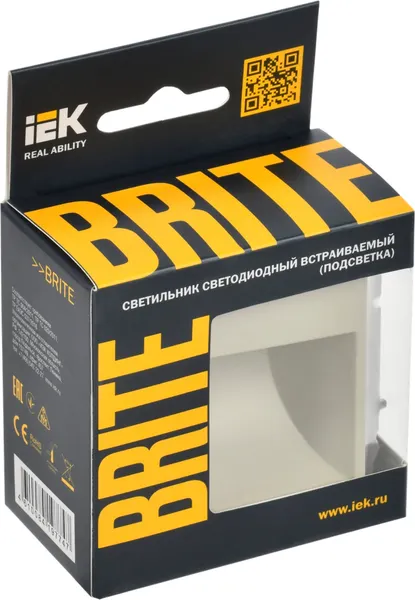 Изображение товара Встраиваемая подсветка IEK Brite BR-FL20-K10 (бежевый)