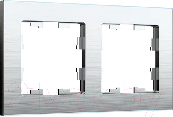 Изображение товара Рамка для выключателей и розеток IEK Brite BR-M22-M-K47 (алюминий)