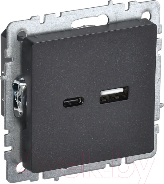 Изображение товара Розетка IEK Brite BR-U22-018-K02 (черный)