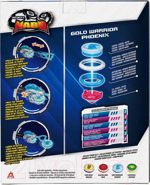 Изображение товара Игровой набор Infinity Nado Волчок Эпик Лончер Стартер Gold Phoenix / 40595
