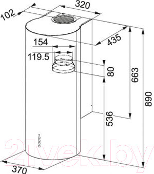 Изображение товара Вытяжка коробчатая Franke FTU 3805 XS (335.0518.748)